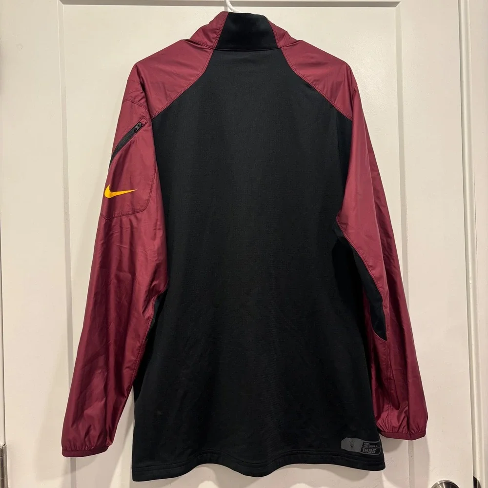 Nike ASU Arizona State Sun Devils Dri-FIT Quarter Zip Pullover Mens Large Black